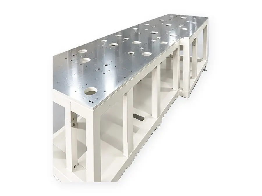 Automation table frame with machined top plate by YS Yat Shing